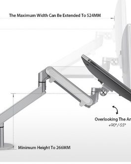 32″ High Load Adjustable Desk Mount Duel Spring Monitor Arm